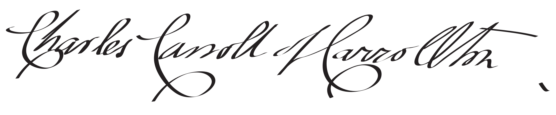 Signature of Charles Carroll of Carrollton