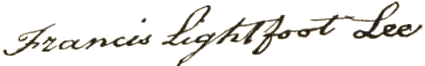 Signature of Francis Lightfoot Lee