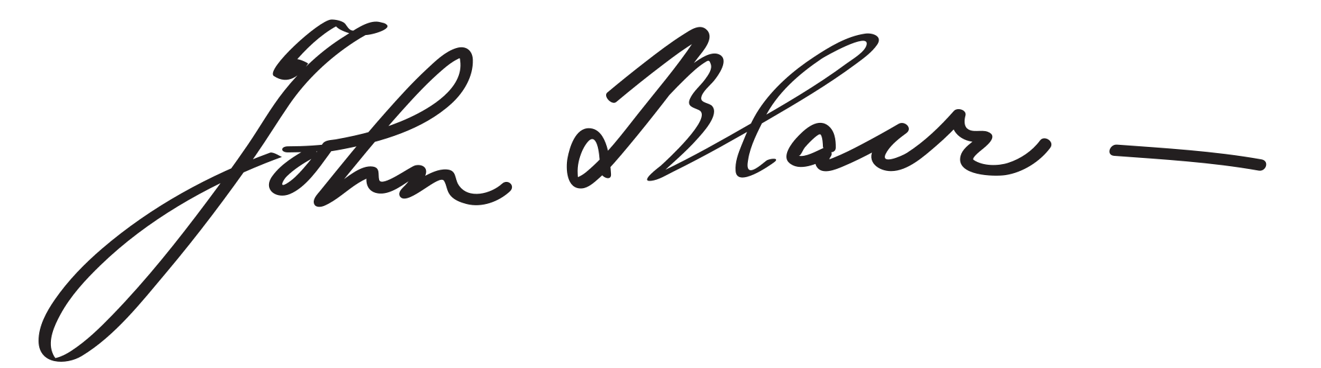 Signature of John Blair