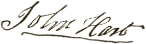 Signature of John Hart