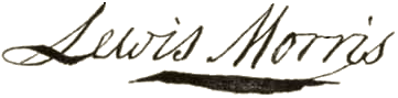 Signature of Lewis Morris