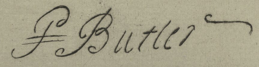 Signature of Pierce Butler