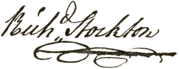 Signature of Richard Stockton