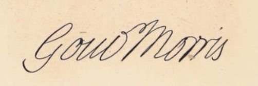 Signature of Gouverneur Morris