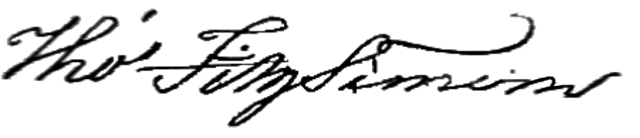 Signature of Thomas Fitzsimons